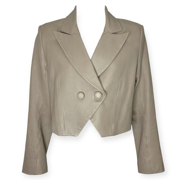 The Sei Jackets & Blazers - The Sei Cropped Leather Blazer